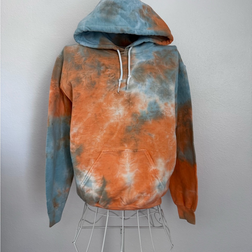 Paperbacks Orange and Blue Tie-Dye Sweatshirt